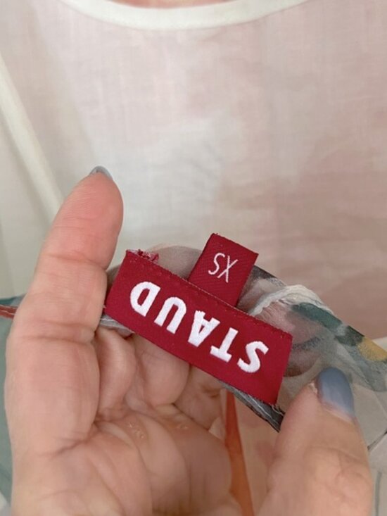 STAUD Calluna Poppy Floral Print Organza Tie Back Maxi Gown Dress - Picture 6 of 12